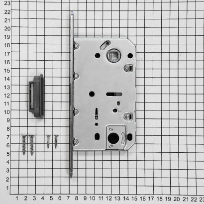 Замок дверной магнитный Doorlock DL452M/WC/50/96/18/SN, межкомнатный, матовый никель