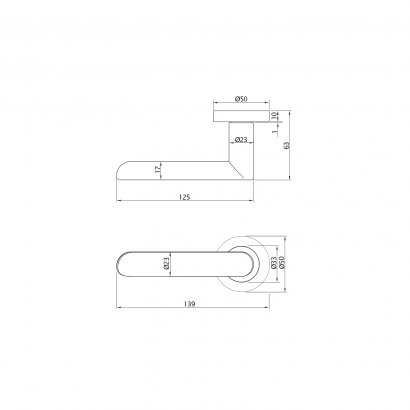 Ручка дверная DOORLOCK Libra M008, полированный хром