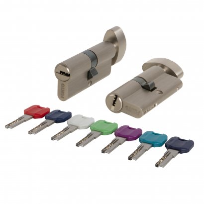 Цилиндровый механизм MaxPro7002Knob80mm(45+10+25) SN никель 7key с вертушкой 