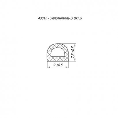 Уплотнитель самоклеящийся ADH/D-9x7,5mm, WHITE белый 100m 