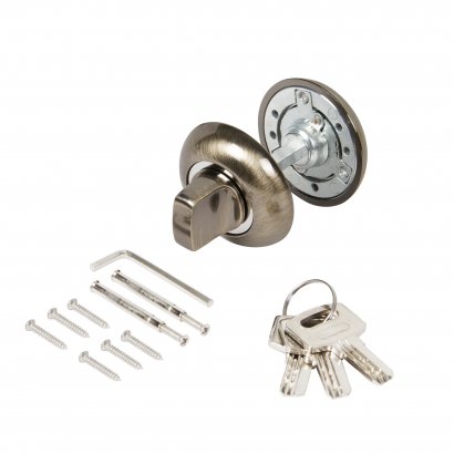 Ручка поворотная с фиксацией ключом BK6.FIX.JR AB-7 бронза