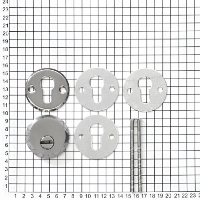 Броненакладка на цилиндровый механизм DOORLOCK DEF5512, декоративная, чёрная