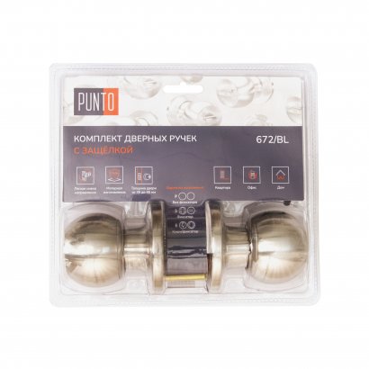 Ручка защелка DK672/BL SN-PS (без фик.) мат.никель