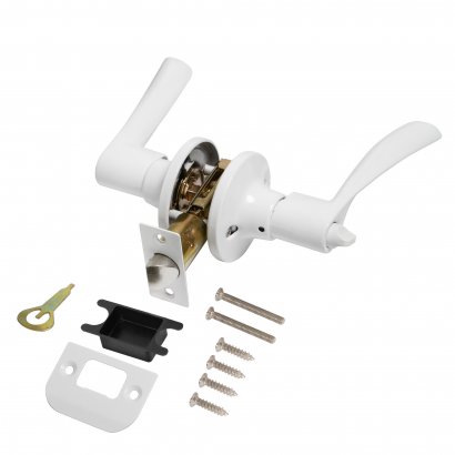 Ручка защелка DK610/BL WH-BK (фик.) белый