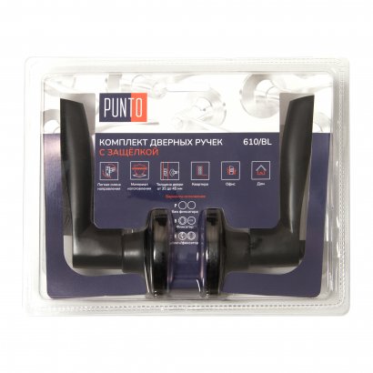 Ручка защелка DK610/BL BL-ET (кл./фик.) черный