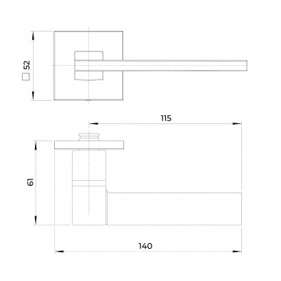 Ручка раздельная K.JS51.SENSA BL-24 черный