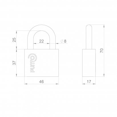 Замок навесной PK-1550 SN-3 3 key диск.ключ  