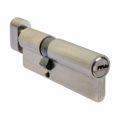 Цилиндровый механизм DOORLOCK V K2300AB N серия Variant, никелированный, 55x35мм, 5 перф.ключей
