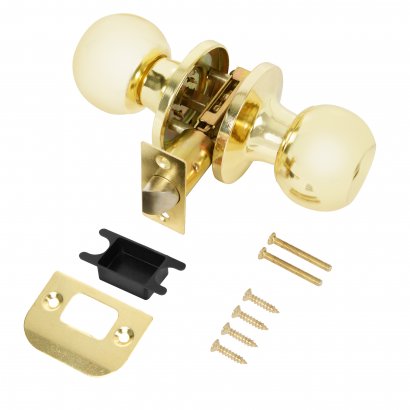 Ручка защелка DK672/BL PB-BK (фик.) золото 