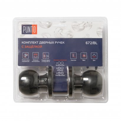 Ручка защелка DK672/BL BL-ET (кл./фик.) черный
