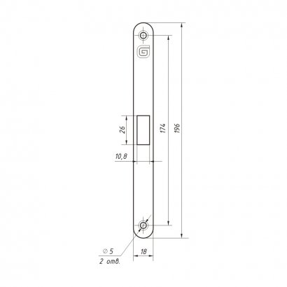 Замок дверной Гардиан Soft 1 P WC GRF, межкомнатный, графит