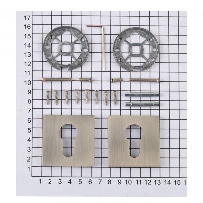 Ключевина под цилиндр DOORLOCK ES02/S/С Slim MBSN, матовый никель
