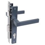 СТАНДАРТ 8520.01.7016 серый антрацит, ключ-ключ  Замок врезной с/руч