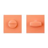 Сантехническая завертка к ручкам АЛЛЮР АРТ КОЛОР BK-S2 LC(C6230) светло-коралловый