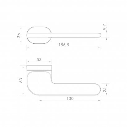 Ручка раздельная R.UCR36.DUNE AC-9 медь