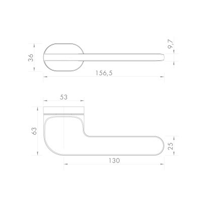 Ручка раздельная R.UCR36.DUNE MWSC-33 итальянский тисненый