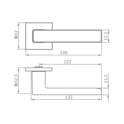 Ручка раздельная K.ARC.Q52.TERRA BL-24 черный