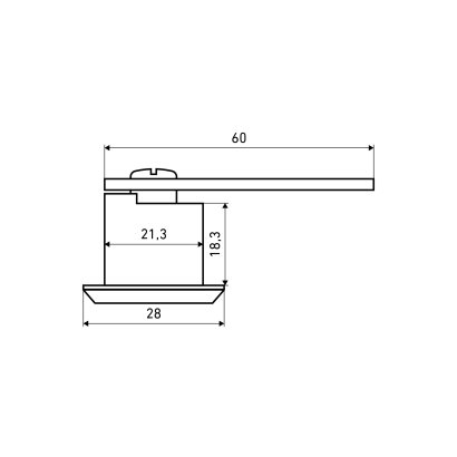 АЛЛЮР 705-1 под трехгранный ключ хром без ключей Замок врезной