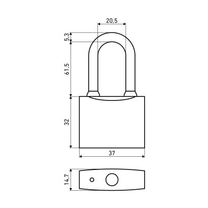 АЛЛЮР ВС1Ч-340Д дл.дужка d5мм 5кл. Замок навесной