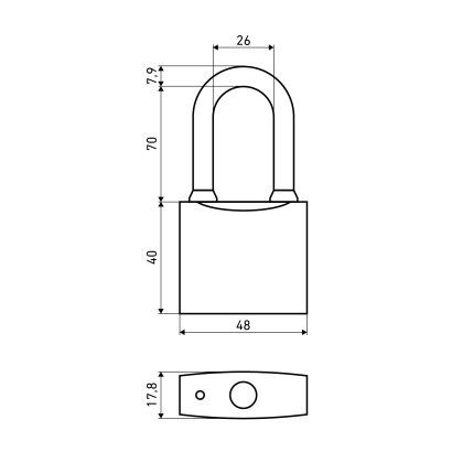АЛЛЮР ВС1Ч-350Д дл.дужка d8мм 5кл. Замок навесной