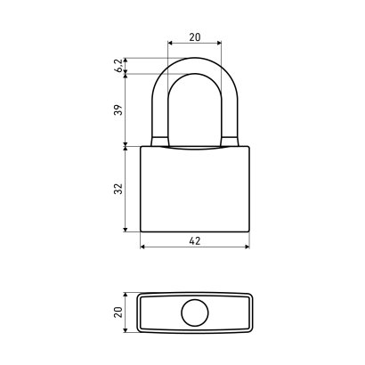 АЛЛЮР ВС1Ч- 364ПД КРАСНЫЙ 5 кл. d6мм дл.дужка Замок навесной