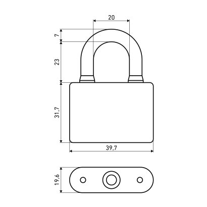 АЛЛЮР ВС2С-401Черный d7мм Замок навесной