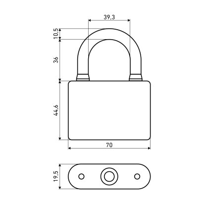 АЛЛЮР ВС2С-701Черный d10,5мм Замок навесной