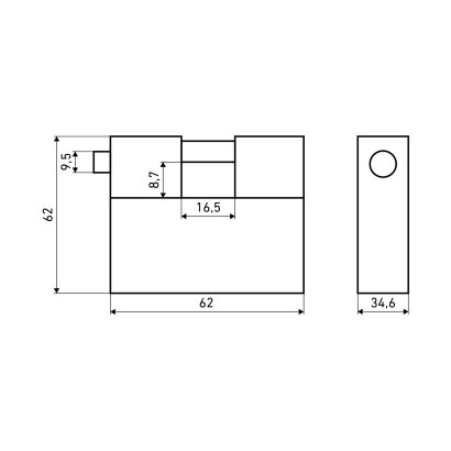АЛЛЮР  ВС2-8С d10мм Замок навесной