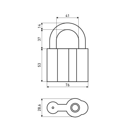 АЛЛЮР  ВС2С d14мм Замок навесной