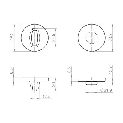 Ручка поворотная BK6.R.ZLR52 SSG-39 сатинированное золото