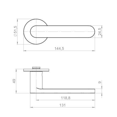 Ручка раздельная R.YM.SAVOIARDI MWSC-33 итальянский тисненый