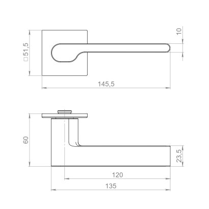 Ручка раздельная K.YM.COTTA FSG-39 флор. золото