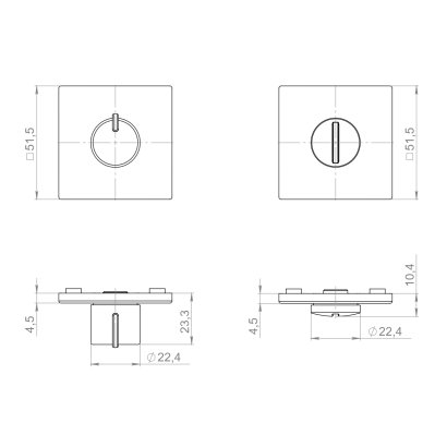 Ручка поворотная BK6.K.YM BL-26 черный