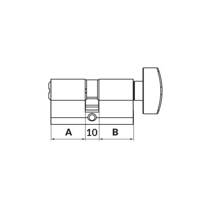 Цилиндровый механизм MaxPro7002Knob52mm(21+10+21) CP хром 7key с вертушкой 