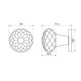 АЛЛЮР "OXFORD" (ОКСФОРД) CP/GL (56225) хром/стекло Комплект ручек