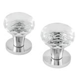 АЛЛЮР "OXFORD" (ОКСФОРД) CP/GL (56225) хром/стекло Комплект ручек