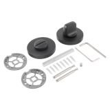 Сантехническая завертка к ручкам АЛЛЮР АРТ BK-R5 BL(75150) матовый черный