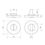 Сантехническая завертка к ручкам АЛЛЮР АРТ BK-R5 BL(75150) матовый черный