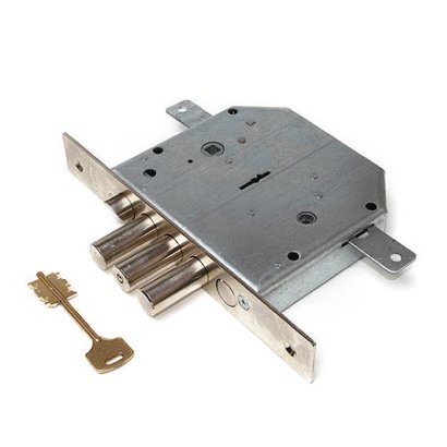 Замок врез. Гранит 1.06.43  (Кл.6.11.08.НБ.Ч) никель, сувальдный стержни 3 шт