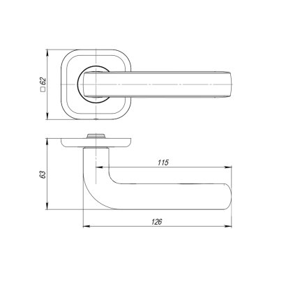 Ручка раздельная K.TRD62.TOROID.LITE BL-24 черный