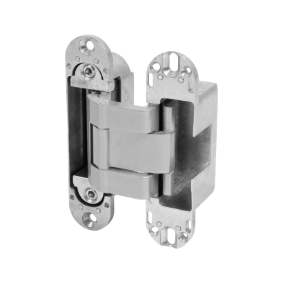 Петля скрытая CEMOM ESTETIC A602 3D 8060 матовый хром, для компланарных дверей, регулируемая, вес полотна 60кг, 29x120мм