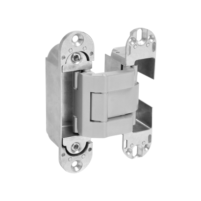 Петля скрытая CEMOM ESTETIC A602 3D 8060 матовый хром, для компланарных дверей, регулируемая, вес полотна 60кг, 29x120мм