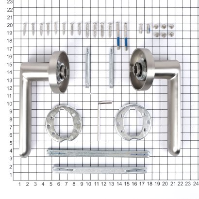 Ручка дверная DOORLOCK Libra A008RF MBSN, матовый никель