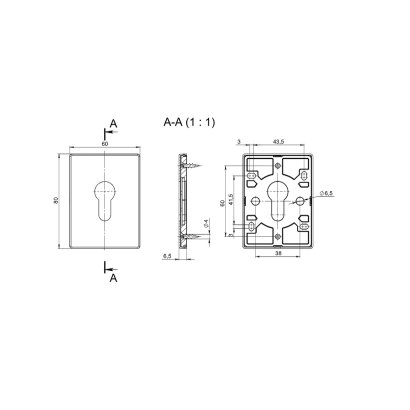 Накладка на цилиндр ESC.C.RL/K.486 (ESC 486-C RL) ABG-6 зелёная бронза (1шт.)