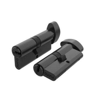 Цилиндровый механизм Z3002Knob120(55+10+55) с вертушкой BL черный