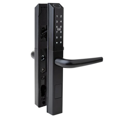 Ручки на планке электронные Apecs Smart HPE-8201-BLM (TTLock, BLE, FP)