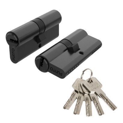 Цилиндровый механизм Z3000Key80(30+10+40) BL черный