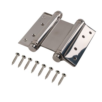 Пружинная двусторонняя (барная) петля DSH5 (125х86х1,5) INOX 201 CP хром (блистер)