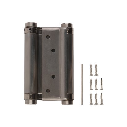 Пружинная двусторонняя (барная) петля DSH5 (125х86х1,5) INOX 201 SN мат. никель (блистер) 