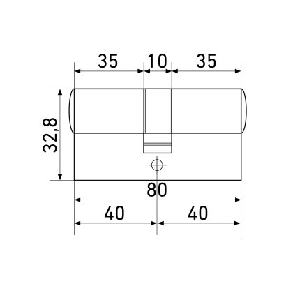Стандарт MAX 80 (40х40) BL 5кл мат.черный перф.ключ/ключ Цилиндровый механизм